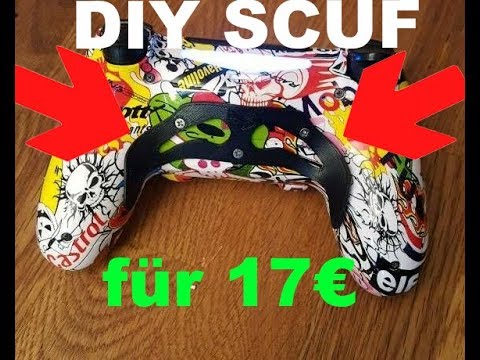 PS4 Controller mit montierten Rücktasten und Remapper-Platine
