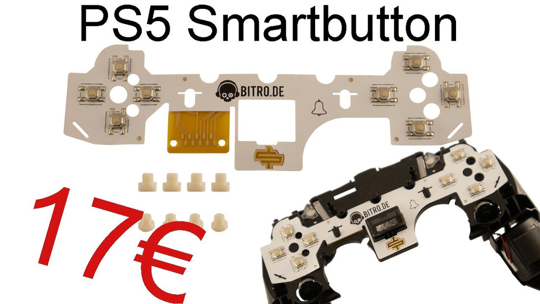 Einbau von PS5 Smartbuttons und Digitalbuttons in einen DualSense Controller der Revision BDM010 und BDM020