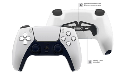 Umgebaute PS5 Controller Original Weiß mit Paddles