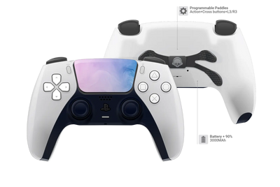 Custom PS5 Controller weiß mit Paddles & Akku-Upgrade