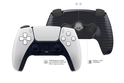 Umgebaute PS5 Controller Original Weiß Design
