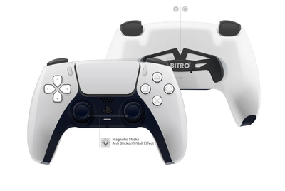 Custom PS5 Controller weiß mit Ares Paddles