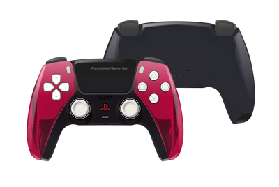 Custom PS5 Controller Chrom rot Design