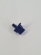 Blaue PS5 Option Taste aus Kunststoff mit Befestigungsnasen und Betätigungsstift