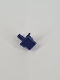 Blaue PS5 Option Taste aus Kunststoff mit Befestigungsnasen und Betätigungsstift