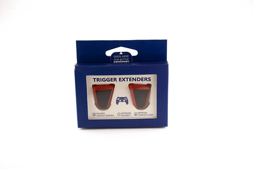 Blaue Verpackung für rote Trigger Extender mit Gamer Gear Logo