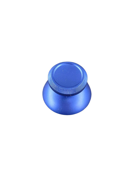 Blauer PS4 Analogstick aus Metall mit radialer Riffelung