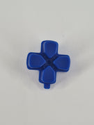 Blaues PS5 Steuerkreuz aus Kunststoff mit matter Oberfläche in Draufsicht