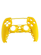 Gelbes PS5 Frontgehäuse mit matter Softtouch Oberfläche und Aussparungen für Tasten und Sticks