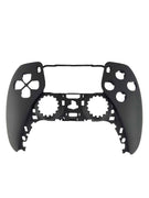 Innenseite eines schwarzen PS5 Frontgehäuses mit Softtouch-Beschichtung und Aussparungen für Tasten und Analogsticks