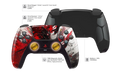 Modifizierter PS5 Controller mit Anime Blutspritzer Design und goldenen Analogsticks