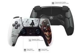 Modifizierter PS5 Controller mit Attack on Titan Design und vier Paddles auf der Rückseite