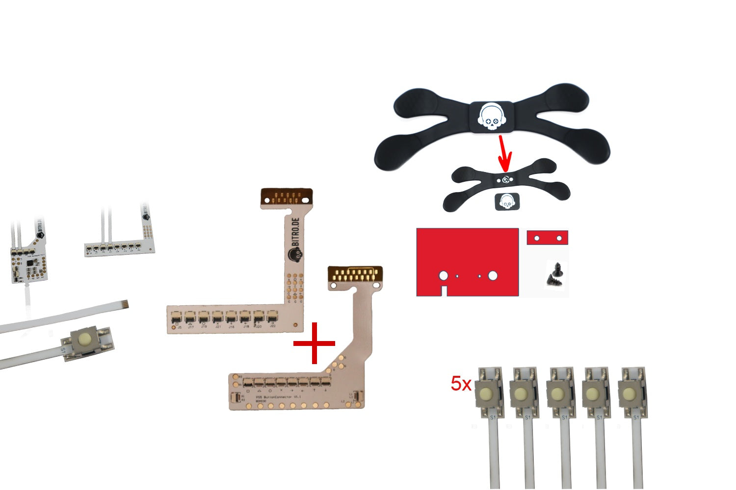 PS5 4er Paddle Umbau Set China V1 mit Remapper und Flexkabel