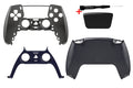 Schwarzes PS5 Controller Gehäuse Set mit Frontcase, Backcase, Mittelstreifen, Touchpad und Schraubenzieher