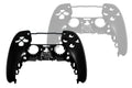 PS5 Frontgehäuse in Schwarz und Grau auf weißem Hintergrund