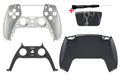 PS5 Gehäuse Set mit transparentem Blitz Design Frontcase und schwarzem Backcase