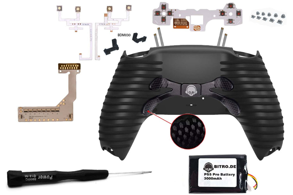 PS5 ModKit mit schwarzer Rückseite und 4er Paddle Modul