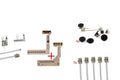 Vier schwarze Paddle Tasten mit Flexkabel und Remapper Platine für PS5 Controller