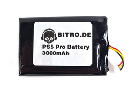 PS5 Upgrade Akku 3000mAh in schwarzer Schrumpffolie mit Kabeln