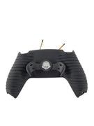 Schwarze matte PS5 Controller Rückschale mit Grip Struktur und integriertem Scull V3 Paddle