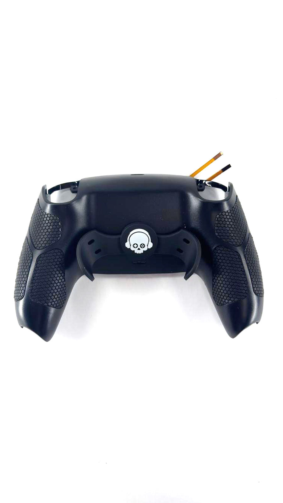 Schwarze PS5 Rückschale mit gummiertem Waben-Grip und integriertem Scull V3 Paddle