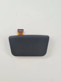 Schwarzes originales PS5 Touchpad mit orangefarbenem Flachbandkabel und roter Kontaktverstärkung