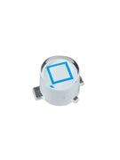 Weiße PS5 Viereck Taste mit hellblauem Symbol im Astro Bot Design