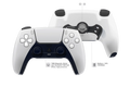 Weißer PS5 Controller mit schwarzen Scull Paddles und TMR Hall-Effekt Sticks