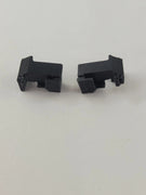 Zwei schwarze 3D-gedruckte Kunststoff-Einsätze für PS5 Smarttrigger L2 und R2